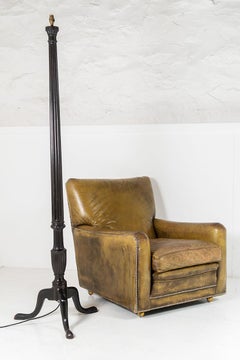 Superb Quality Late Victorian Tall Oversized Ebonised Hardwood Floor Lamp