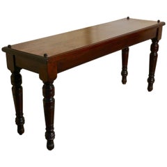 Superb Quality Long Mahogany Window Seat, Hall Bench Superb Quality Long Mahogany Window Seat, Hall Bench