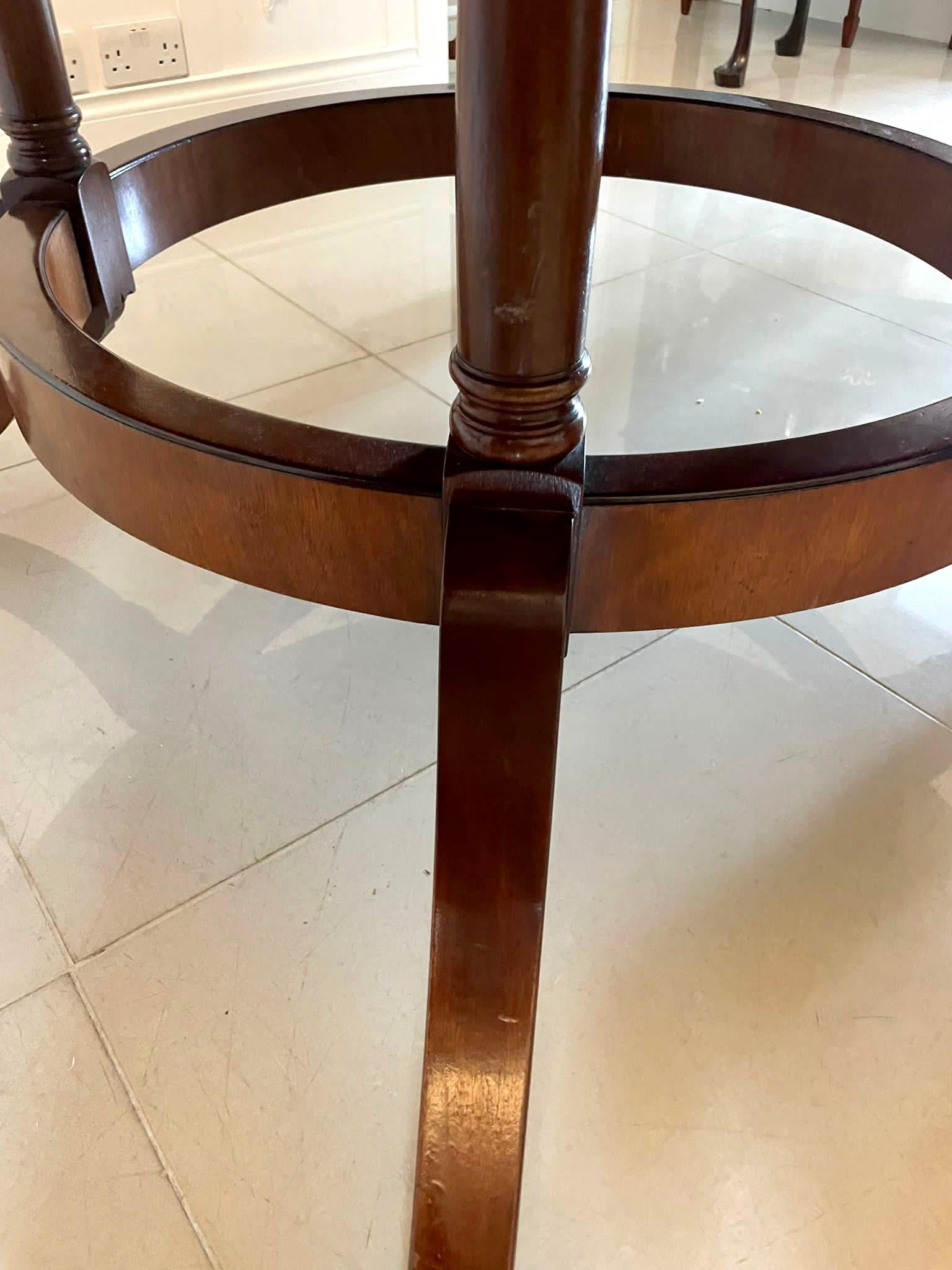 Superb Quality Mahogany Antique Circular Extending 10 Seater Dining Table 8