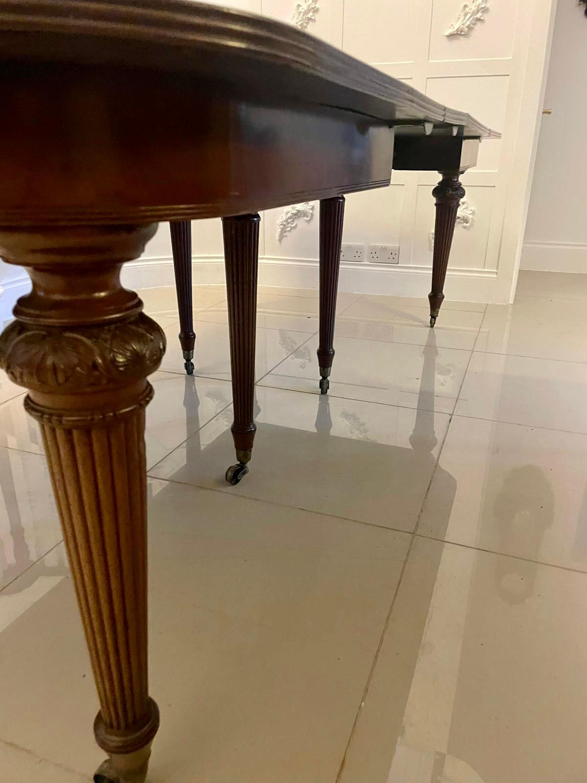 Superb Quality Metamorphic Antique Regency Mahogany Extending Dining Table For Sale 2