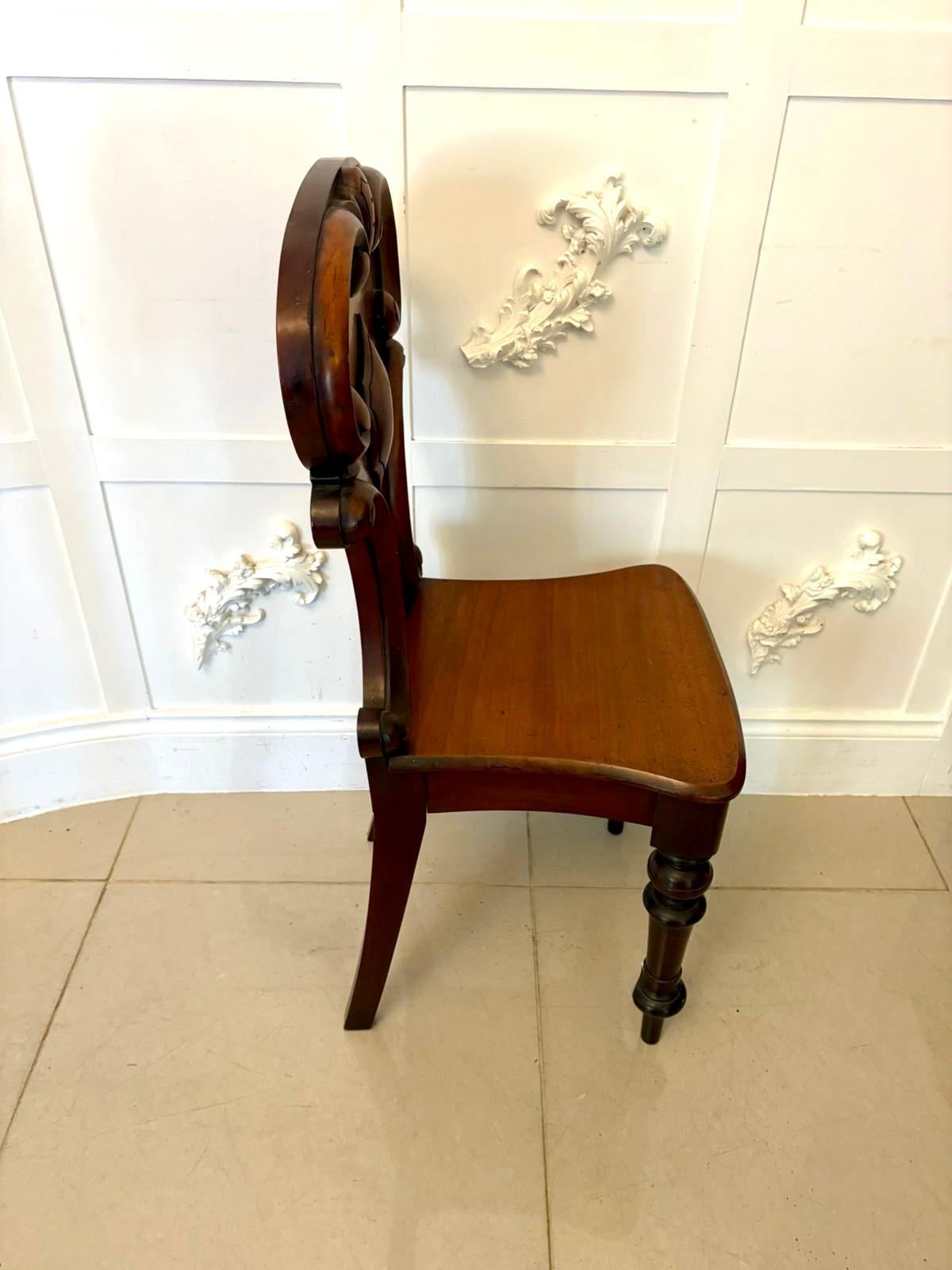 Superb Quality Pair of Antique Victorian Mahogany Hall / Side Chairs en Bueno estado para la venta en Suffolk, GB