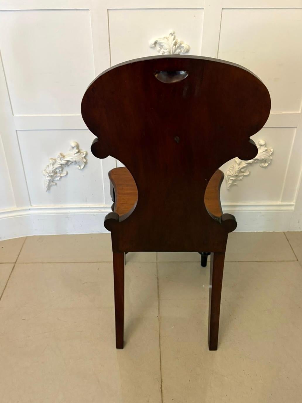 Superb Quality Pair of Antique Victorian Mahogany Hall / Side Chairs en venta 1