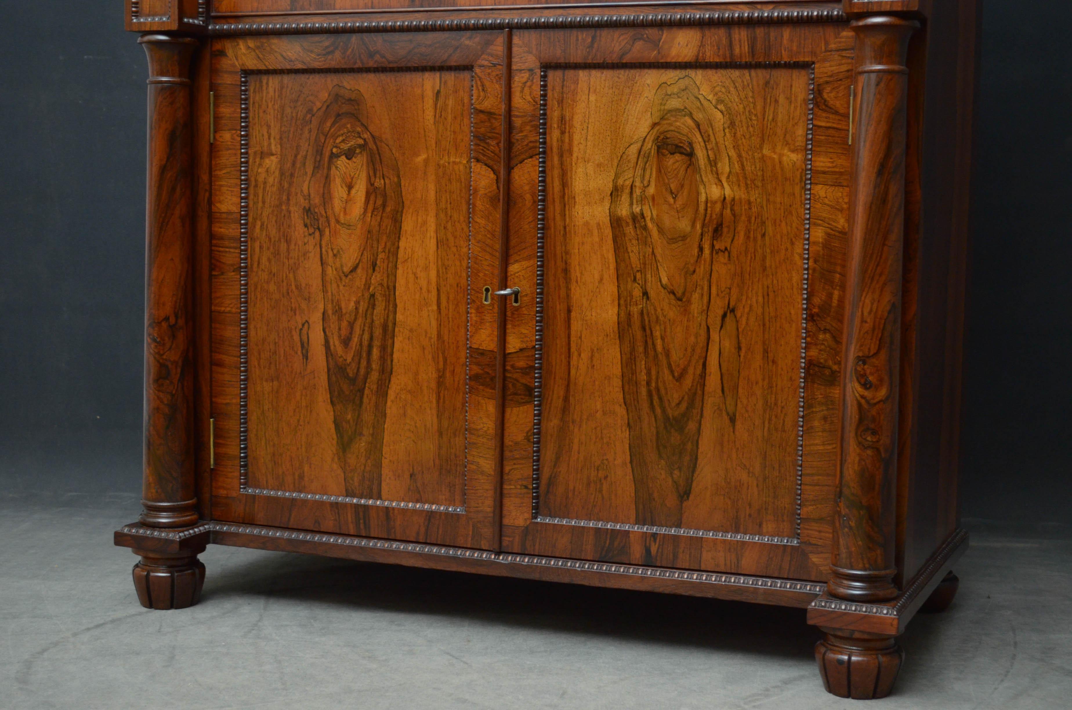 Superb Quality Regency Chiffonier with Secretaire Section 8