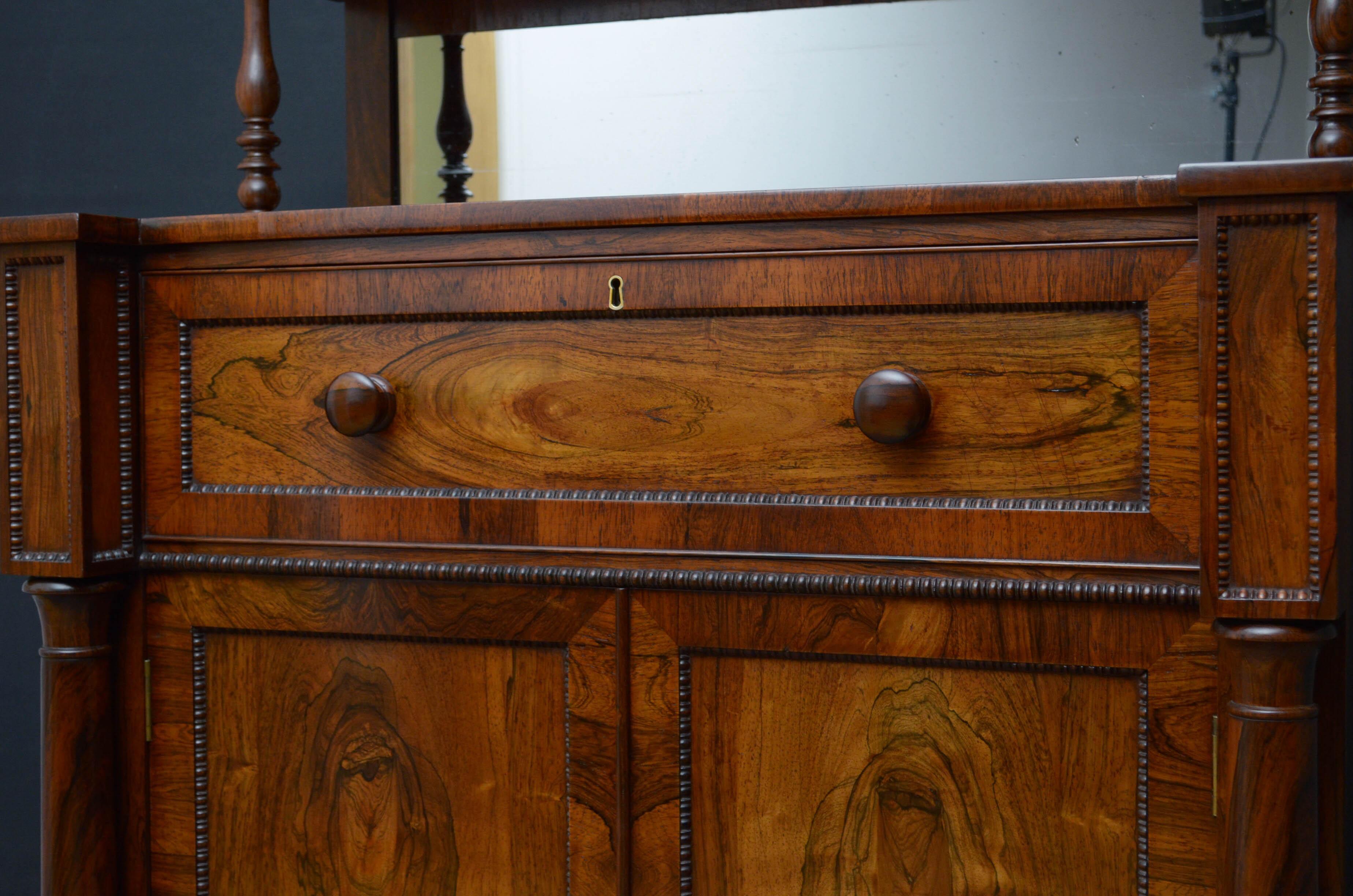Superb Quality Regency Chiffonier with Secretaire Section 1