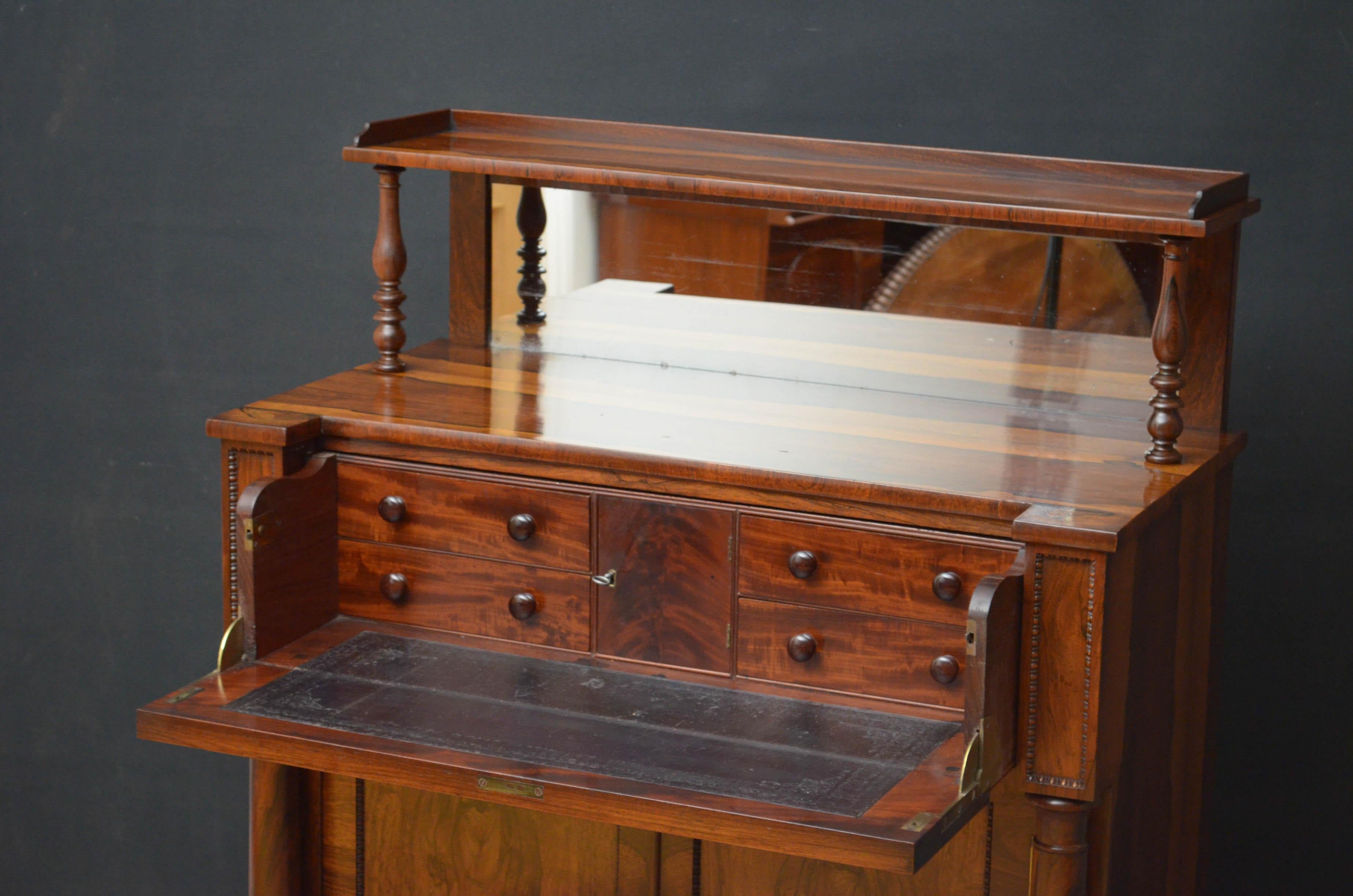 Superb Quality Regency Chiffonier with Secretaire Section 2