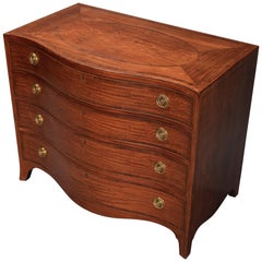 Superb Quality Serpentine Shaped Satinwood Gentleman's Dressing Chest