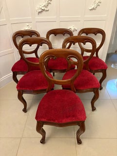 Superb Quality Set Of Six Antique Victorian Mahogany Dining Chairs