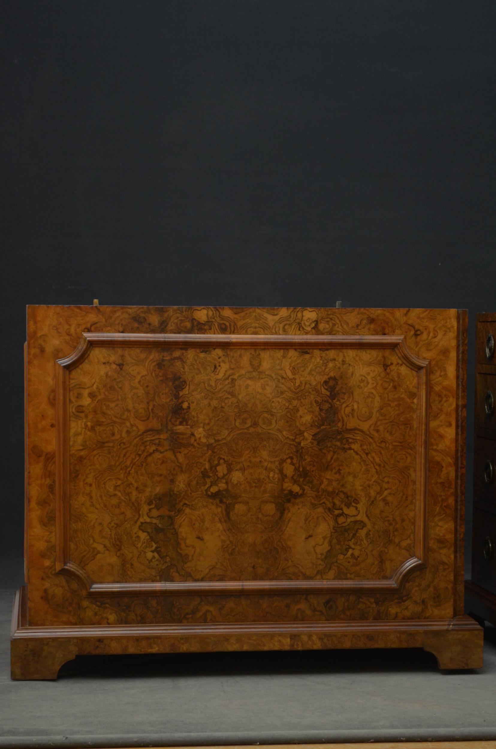 Superb Quality Victorian Burr Walnut Pedestal Desk 4