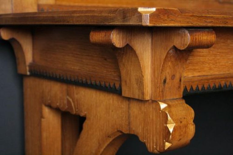 19th Century Superb Quality Victorian Console Table, Oak Hall Table For Sale