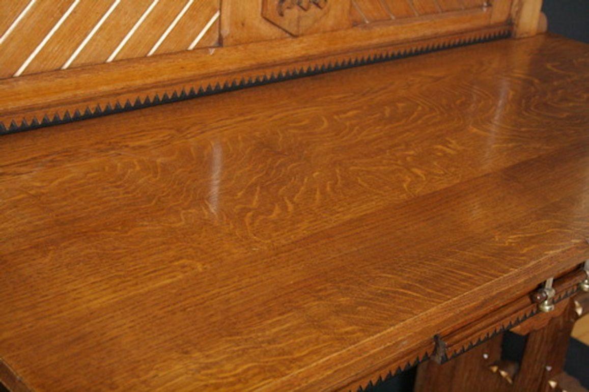 Superb Quality Victorian Console Table - Oak Hall Table For Sale 1