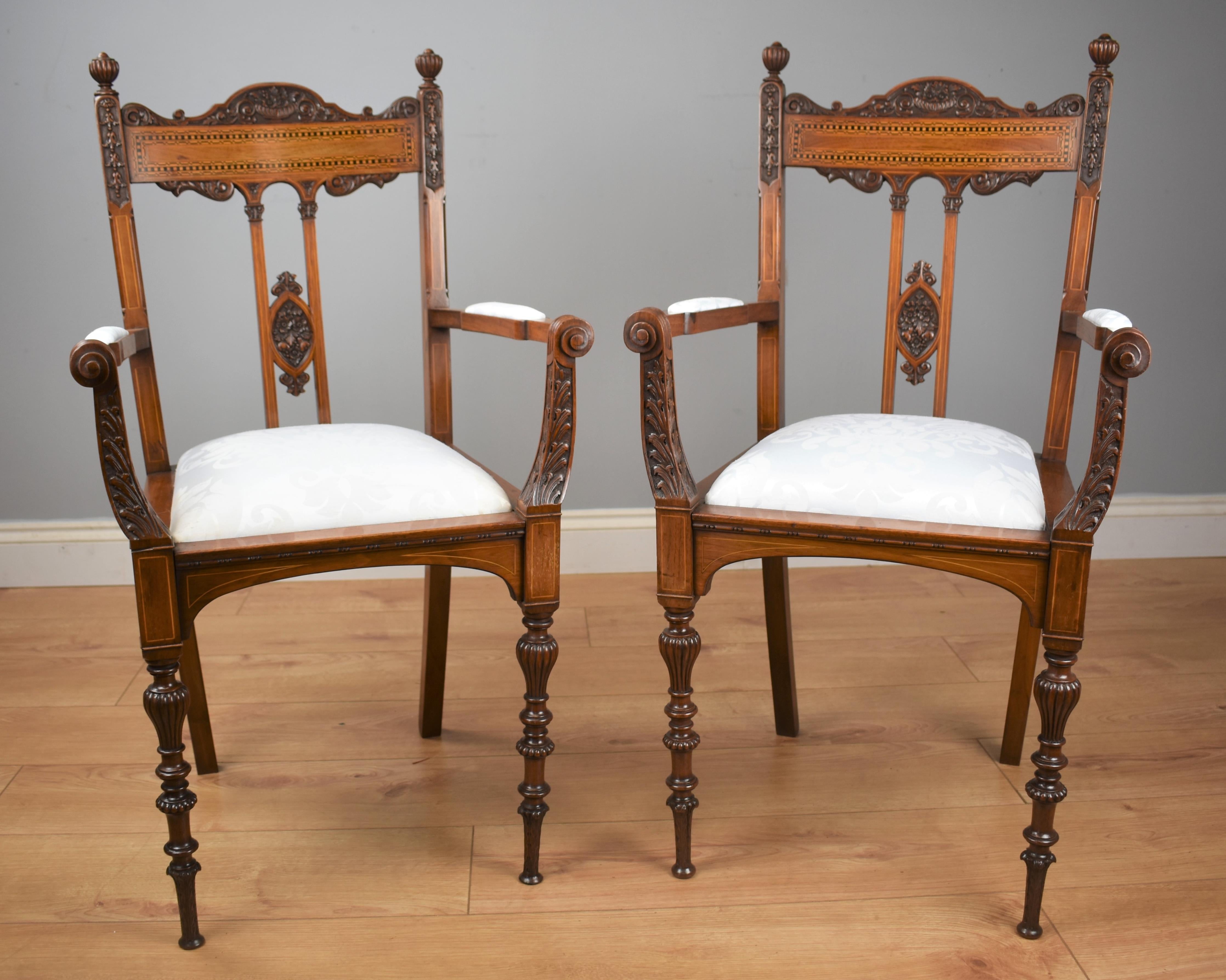 Late 19th Century Superb Quality Victorian Mahogany Chairs