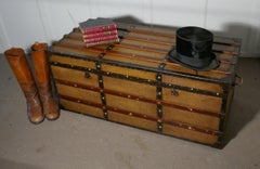Superb Quality Vintage Canvas Travel Chest or Steamer Trunk