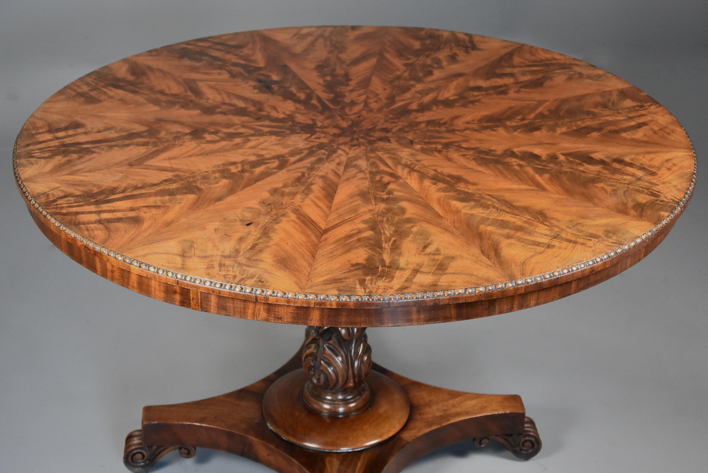 Superb Quality William IVth Mahogany Tilt-Top Breakfast Table of Fine Patina (Englisch)