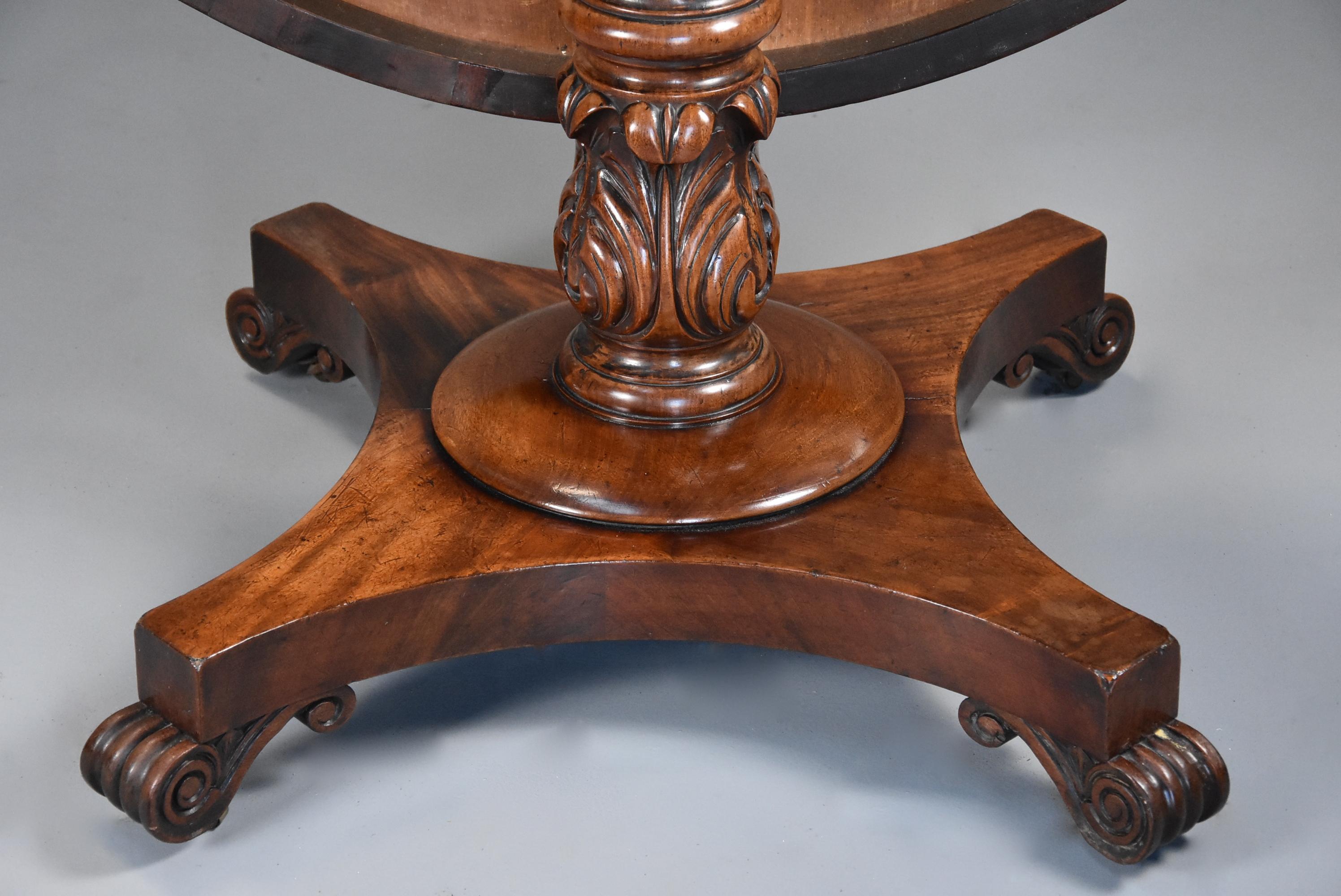 Superb Quality William IVth Mahogany Tilt-Top Breakfast Table of Fine Patina 1