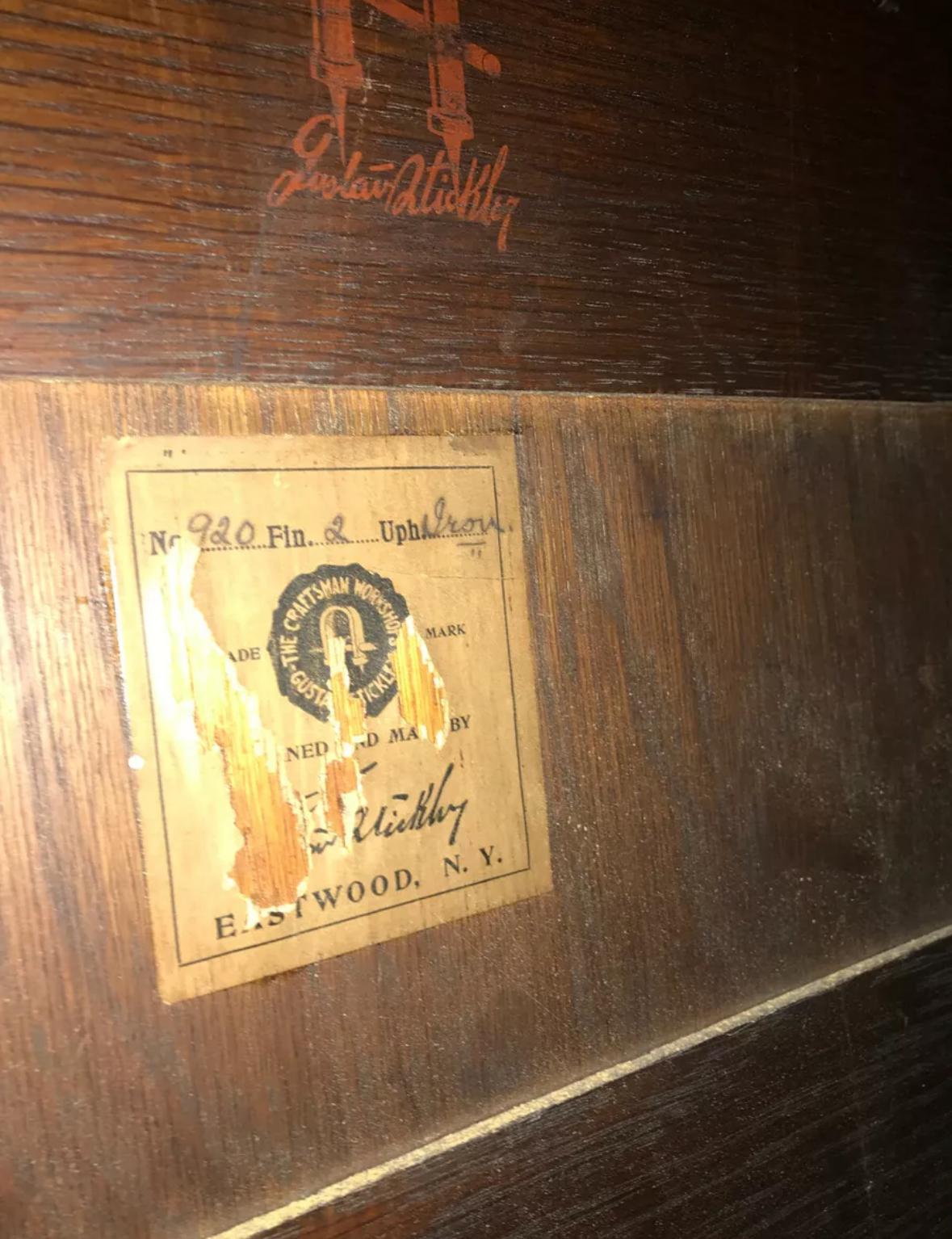 Quercia SUPERB  Armadio Gustav Stickley  c. 1904  in ottime condizioni - W7216 in vendita
