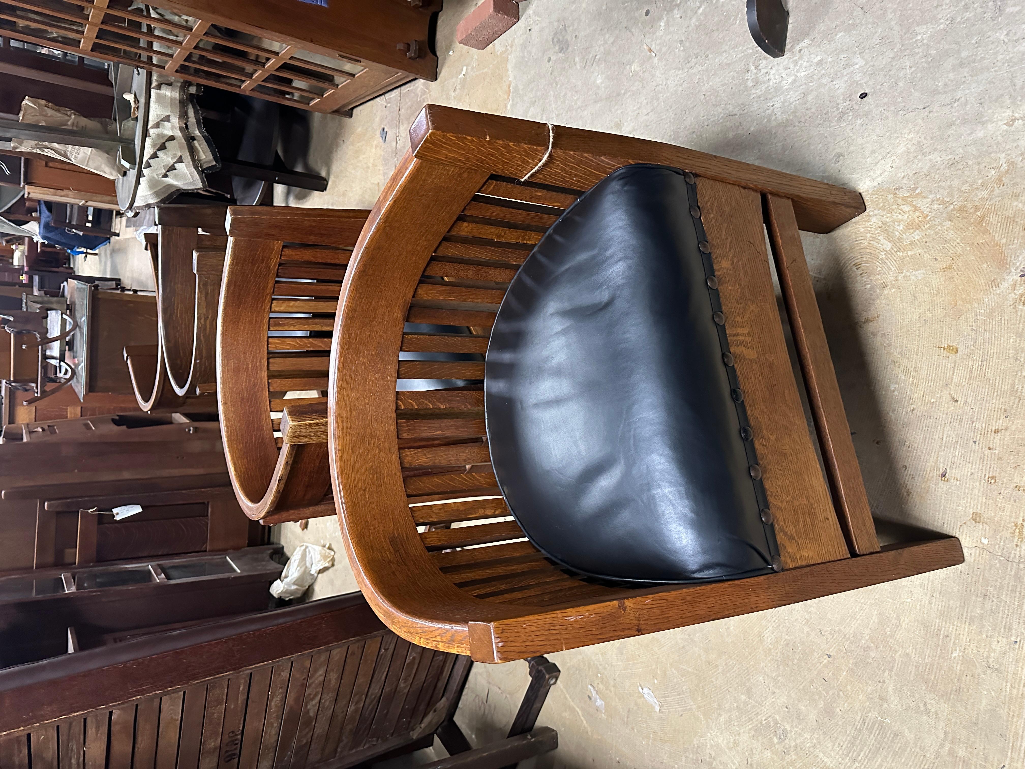 SUPERB Seltener Satz von vier (4) Plial Brothers Stühlen - Stickley Era - W8379 im Angebot 13