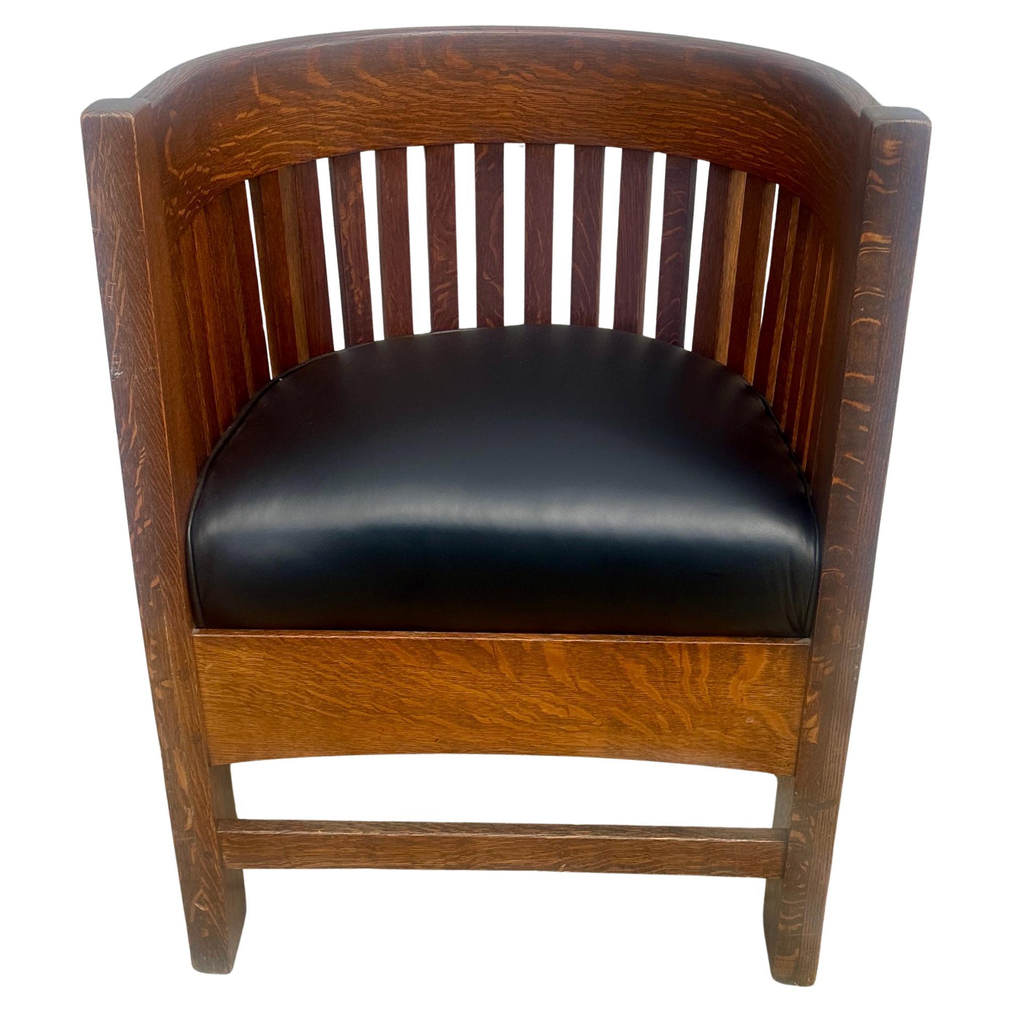 SUPERB Seltener Satz von vier (4) Plial Brothers Stühlen - Stickley Era - W8379 im Angebot