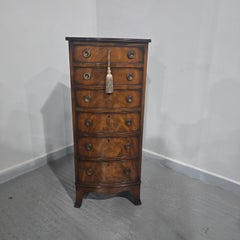 Superb Regency Bow Front Tall Chest of Drawers