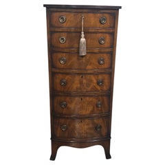 Superb Regency Bow Front Tall Chest of Drawers