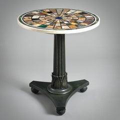 Superb Regency Specimen Marble Centre Table with Bronzed Neoclassical Base