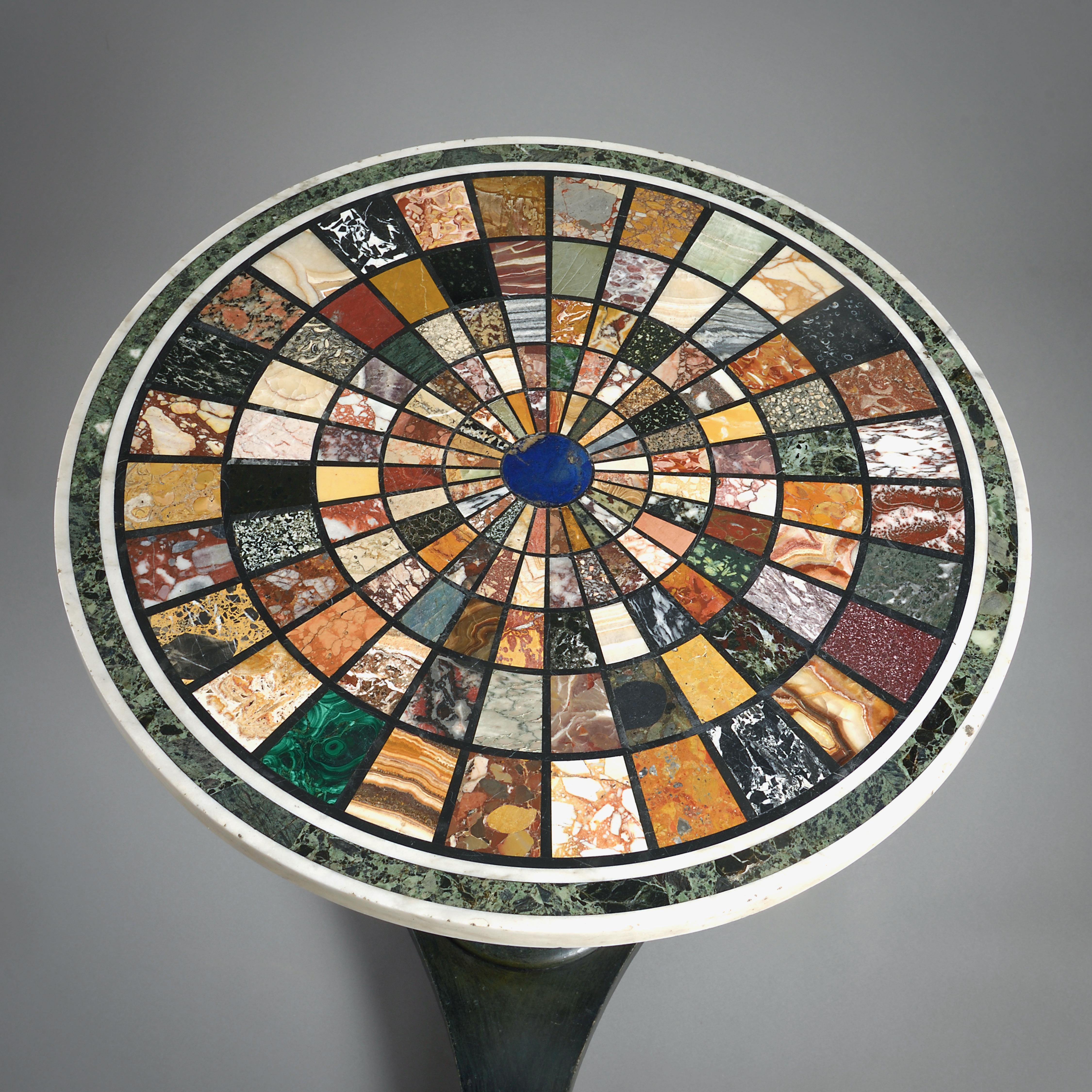 19th Century Superb Regency Specimen Marble Centre Table with Bronzed Neoclassical Base For Sale