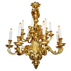 Antique Superb Regency Style Gilt Bronze Chandelier