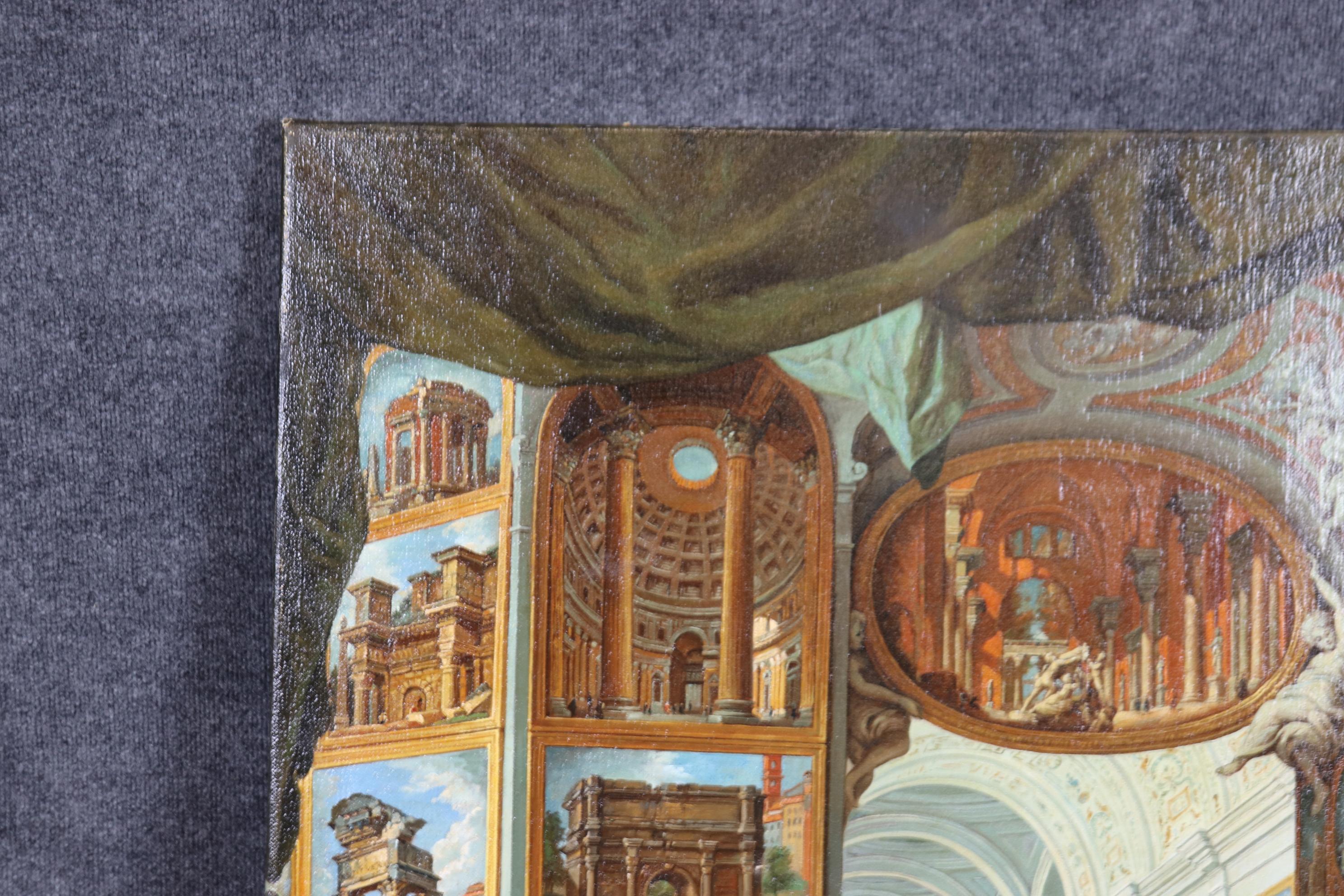 Magnífica pintura escénica italiana del Renacimiento 