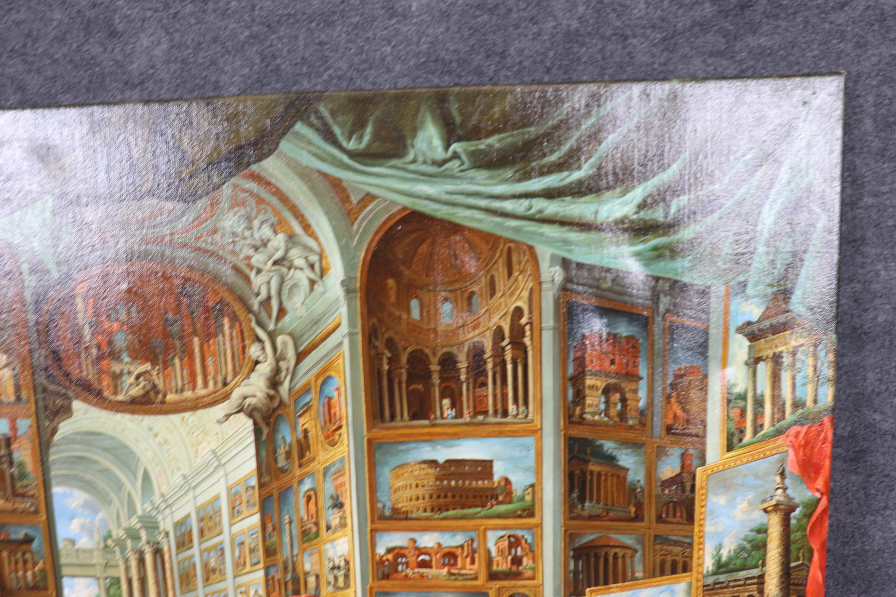 Magnífica pintura escénica italiana del Renacimiento 