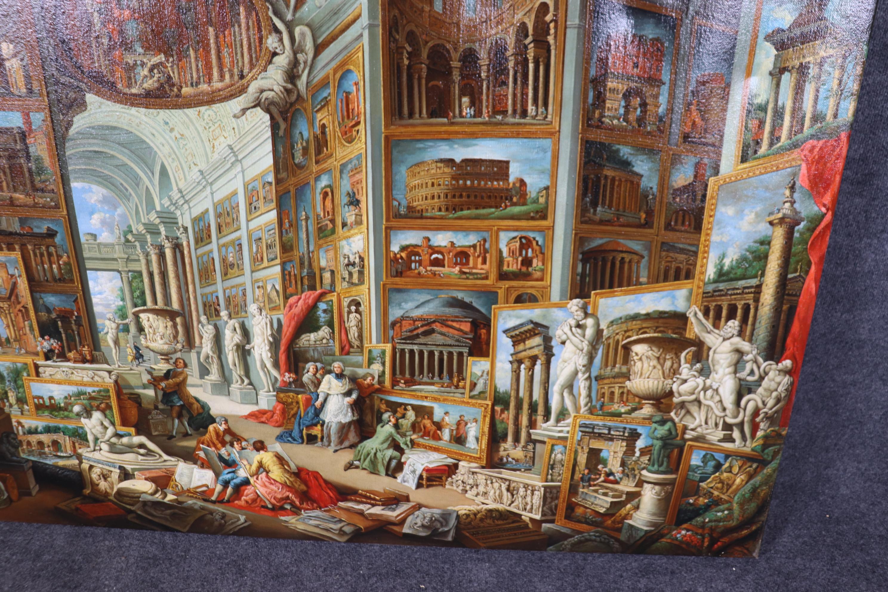 Magnífica pintura escénica italiana del Renacimiento 