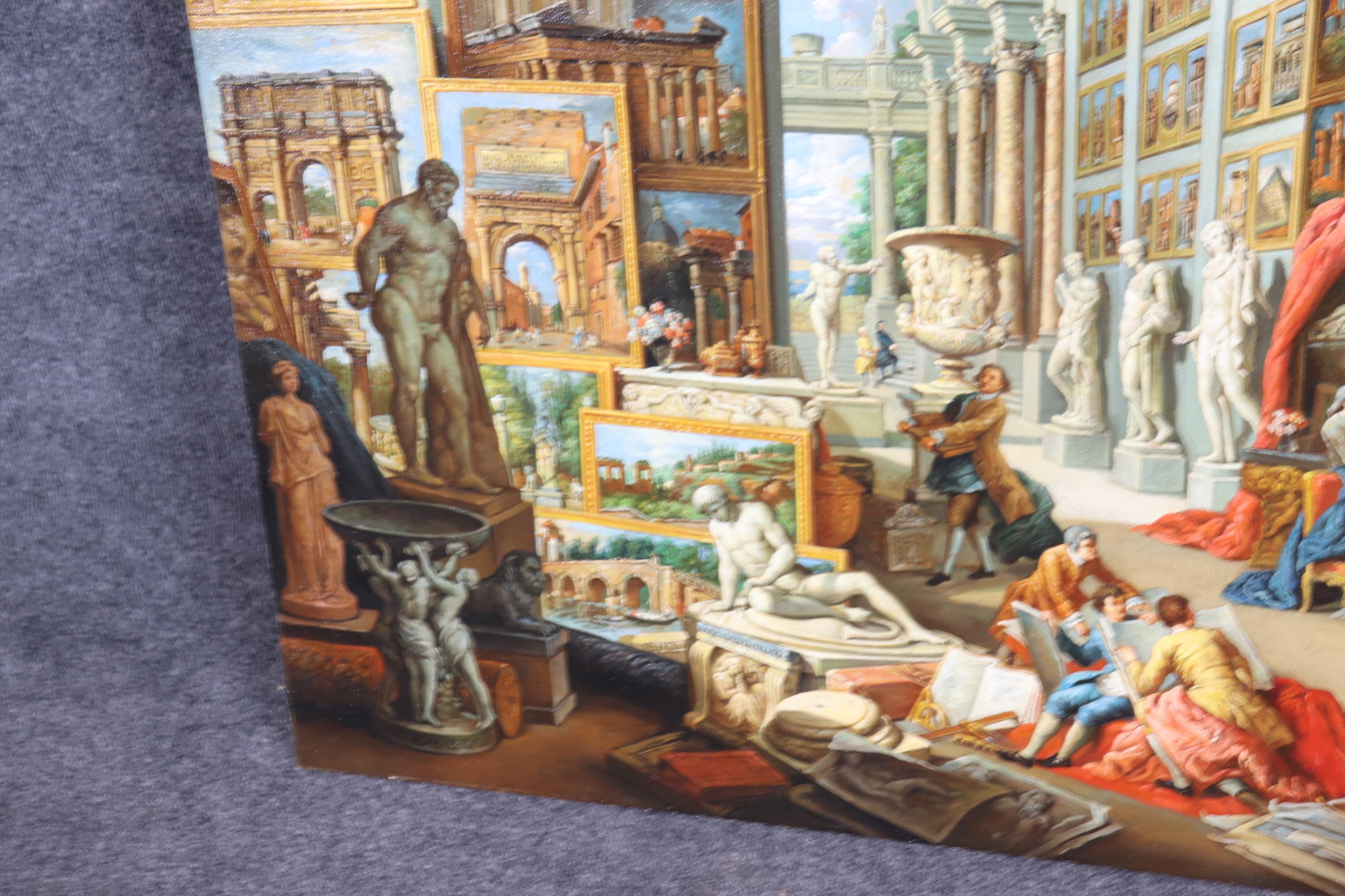 Magnífica pintura escénica italiana del Renacimiento 