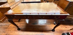 Superb Reprod. English figured Mahog. Chipp. Style leather top Partner's Desk