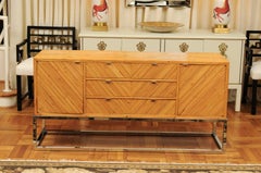 Superb Restored Bamboo Credenza in the Style of Milo Baughman, circa 1975