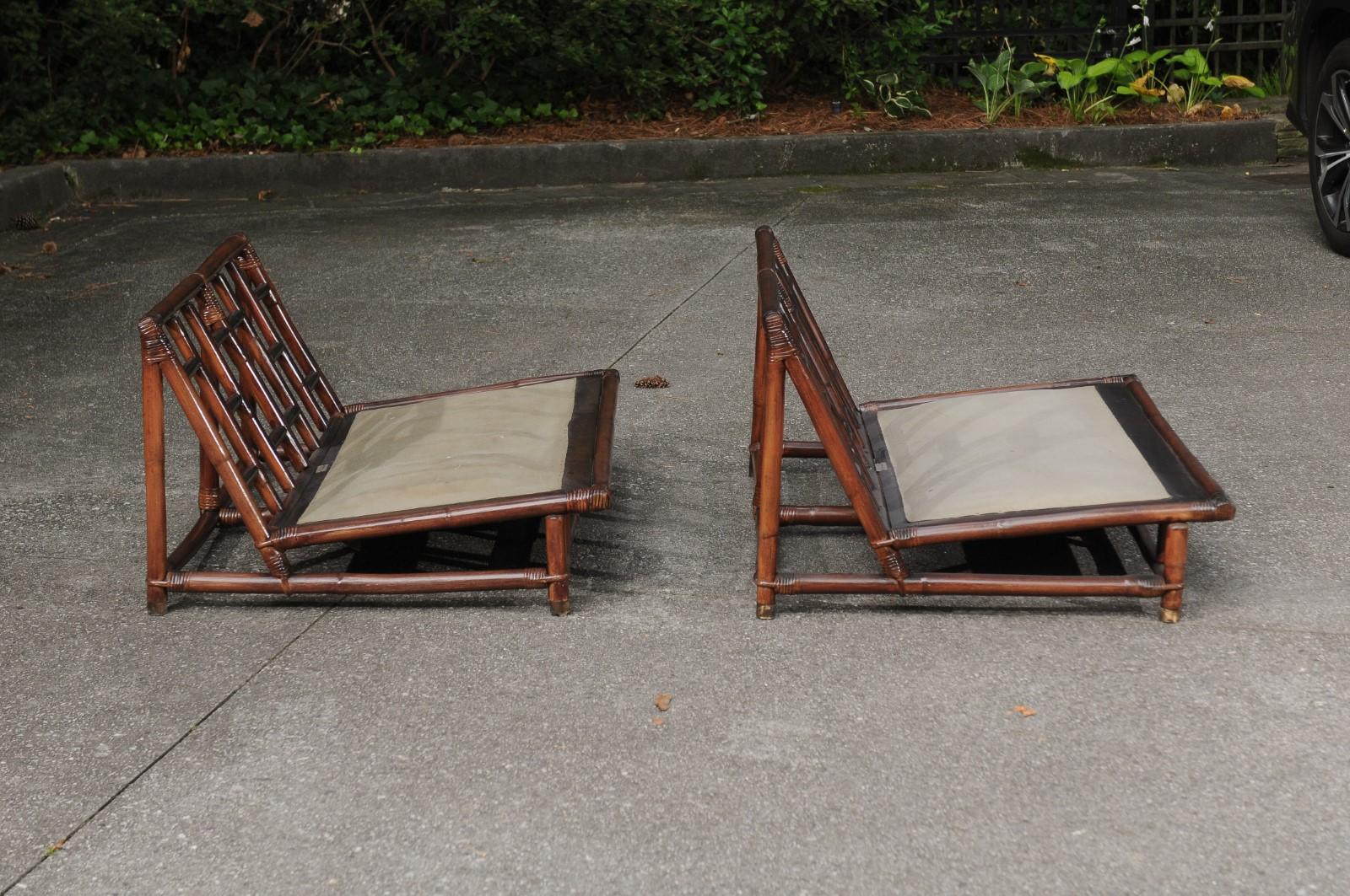 Superb Restored Pair of Loveseats by Wisner for Ficks Reed, circa 1954 For Sale 4