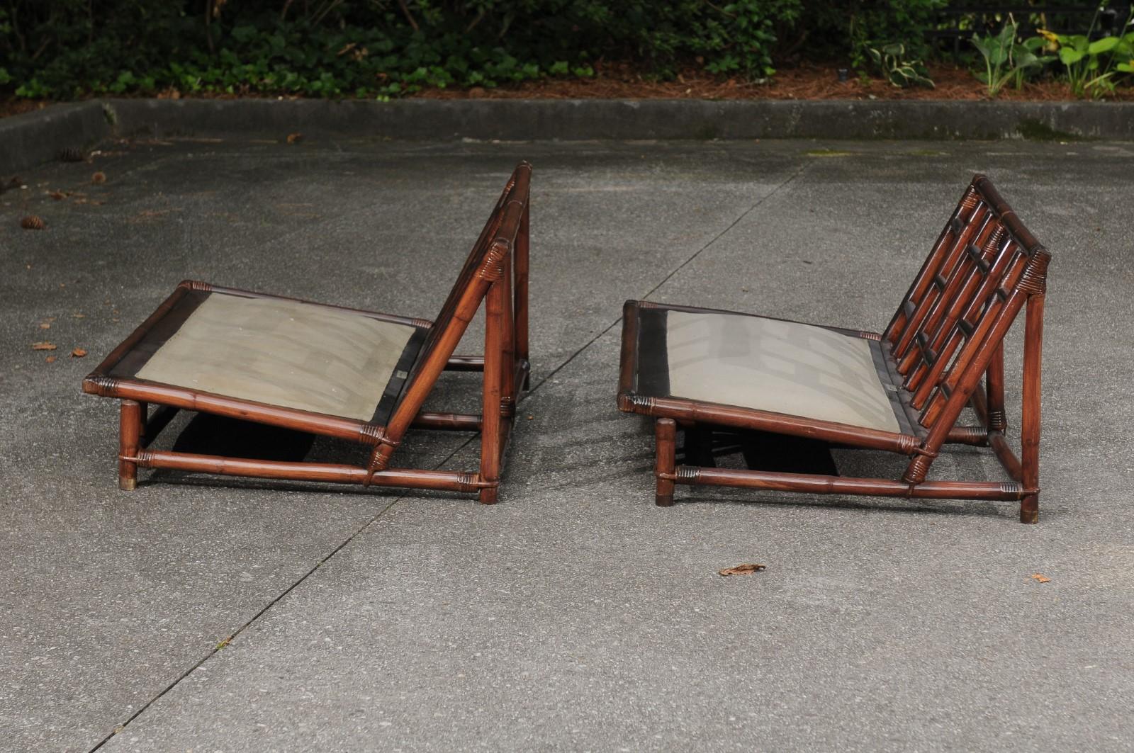 Superb Restored Pair of Loveseats by Wisner for Ficks Reed, circa 1954 For Sale 8