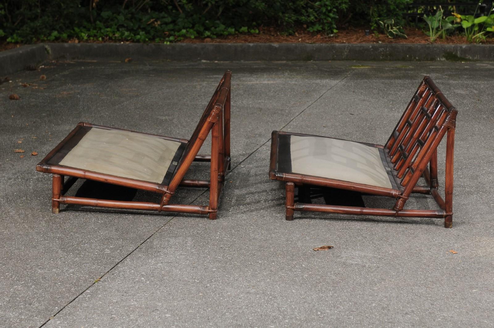 Restauriertes Paar Loveseats von Wisner für Ficks Reed, um 1954 im Angebot 8