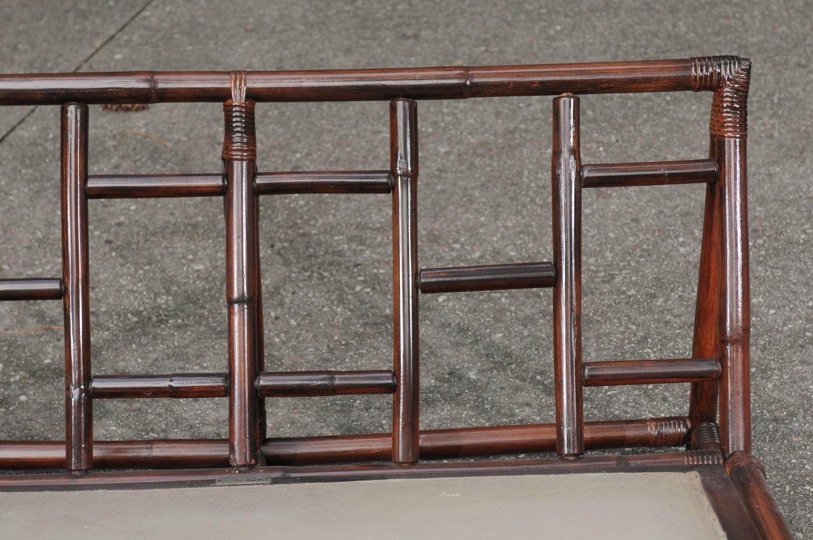 Restauriertes Paar Loveseats von Wisner für Ficks Reed, um 1954 im Angebot 2