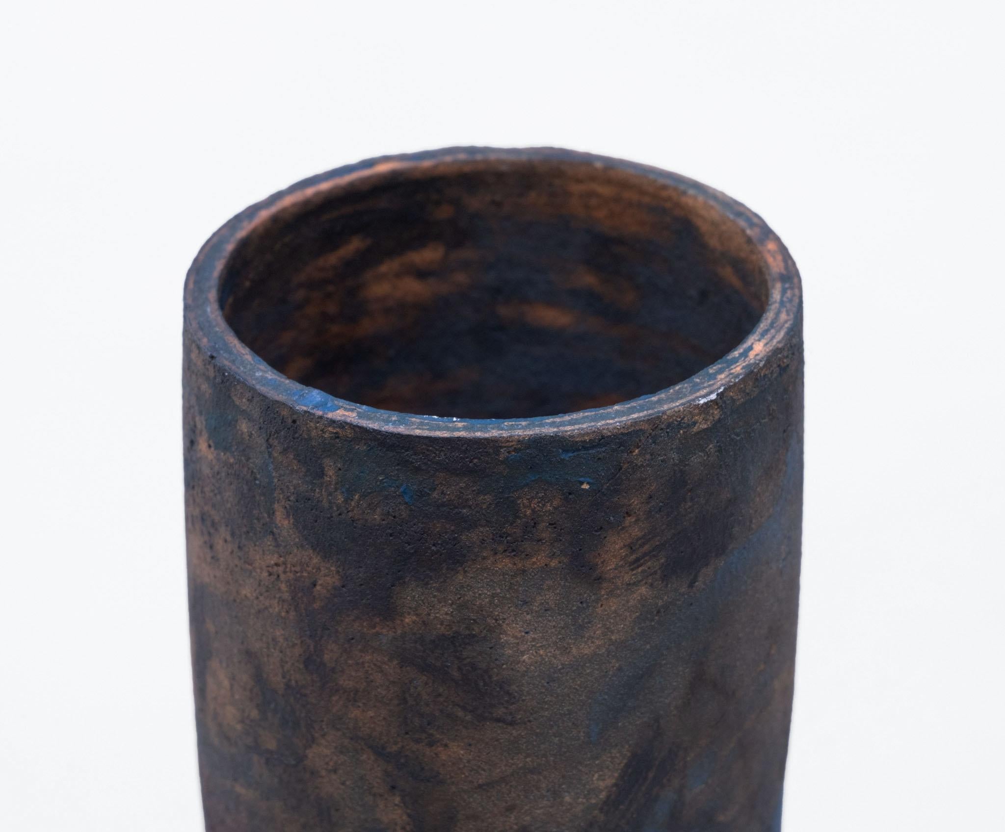 Superbe vase cylindrique en grès de Robin Welch pour le sol Studio 1990 en vente 3