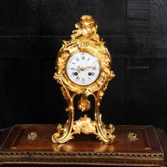 Superb Rococo Ormolu Clock with Visible Pendulum by Emile Colin, Paris
