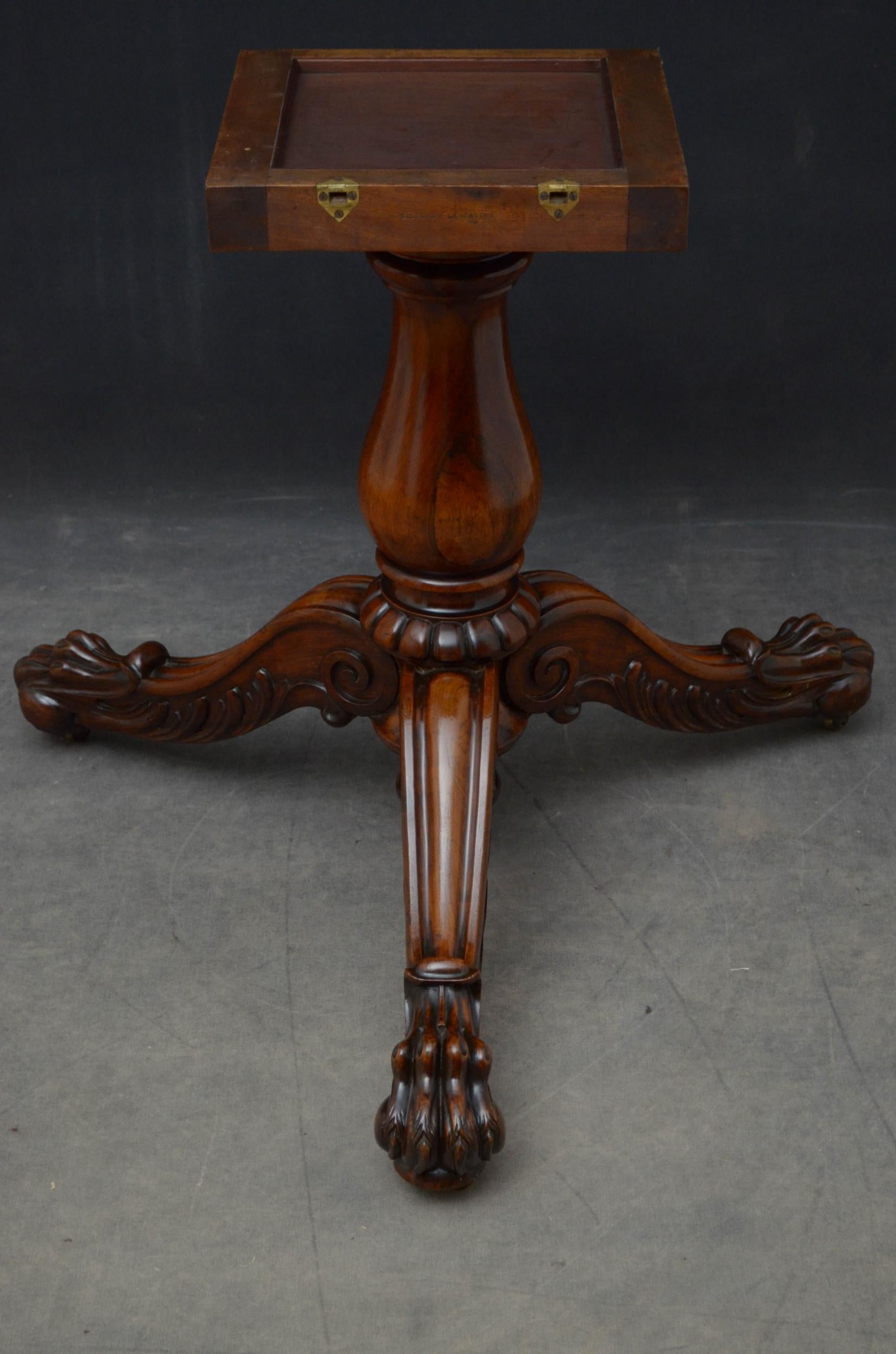 Superb Rosewood Centre Table, Stamped Gillows 5