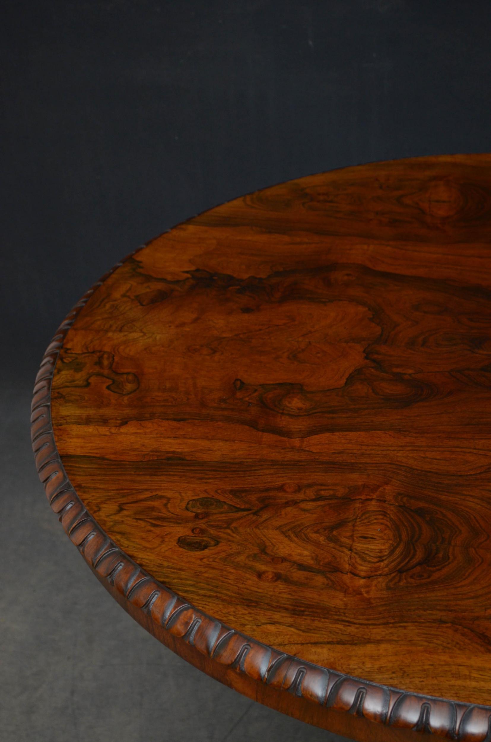 19th Century Superb Rosewood Centre Table, Stamped Gillows