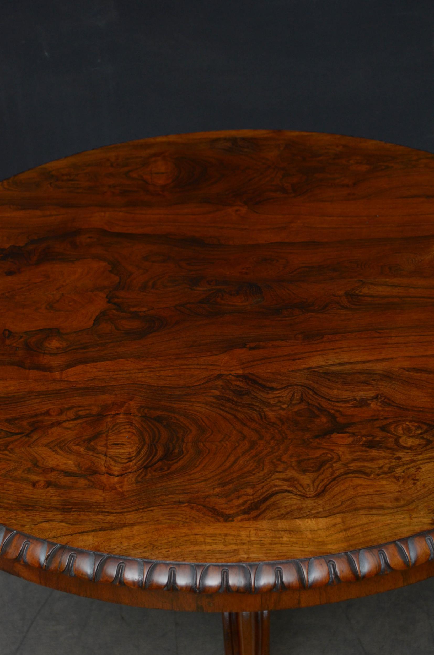 Superb Rosewood Centre Table, Stamped Gillows 1