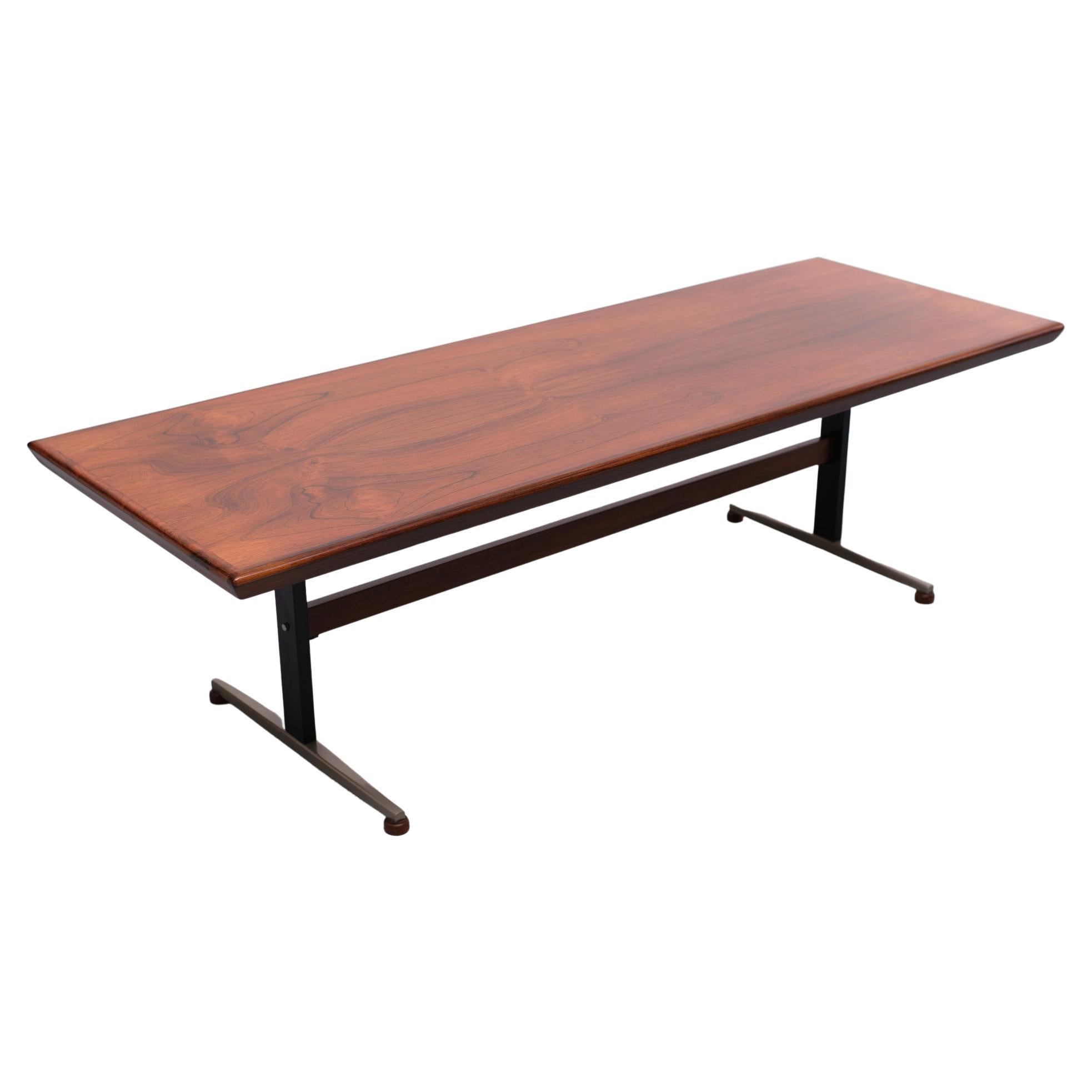 Superb Rosewood Coffee Table 1960 Scandinavian For Sale