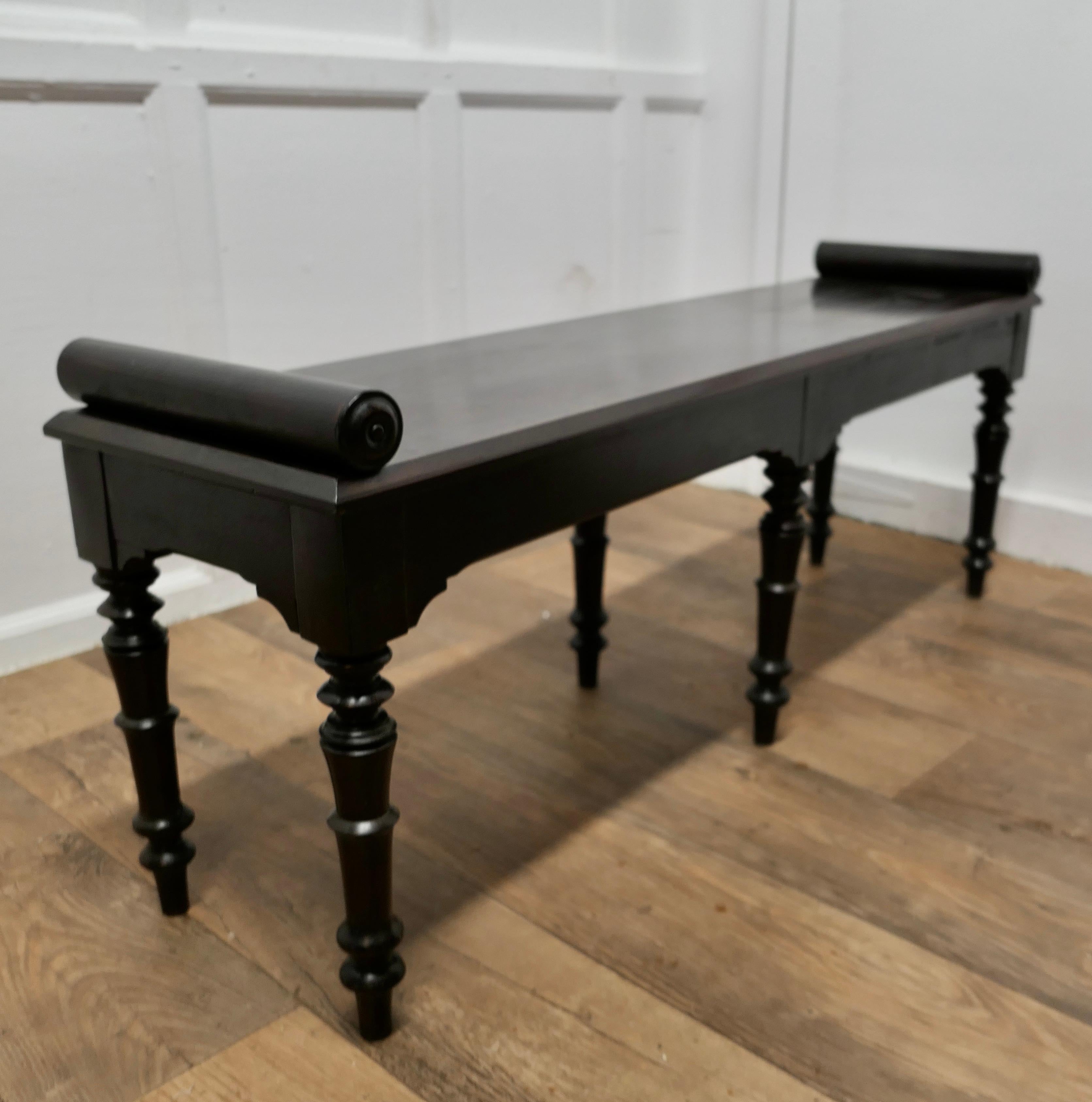 Mid-19th Century Superb Rosewood Willian IV Window Seat, Hall Bench For Sale