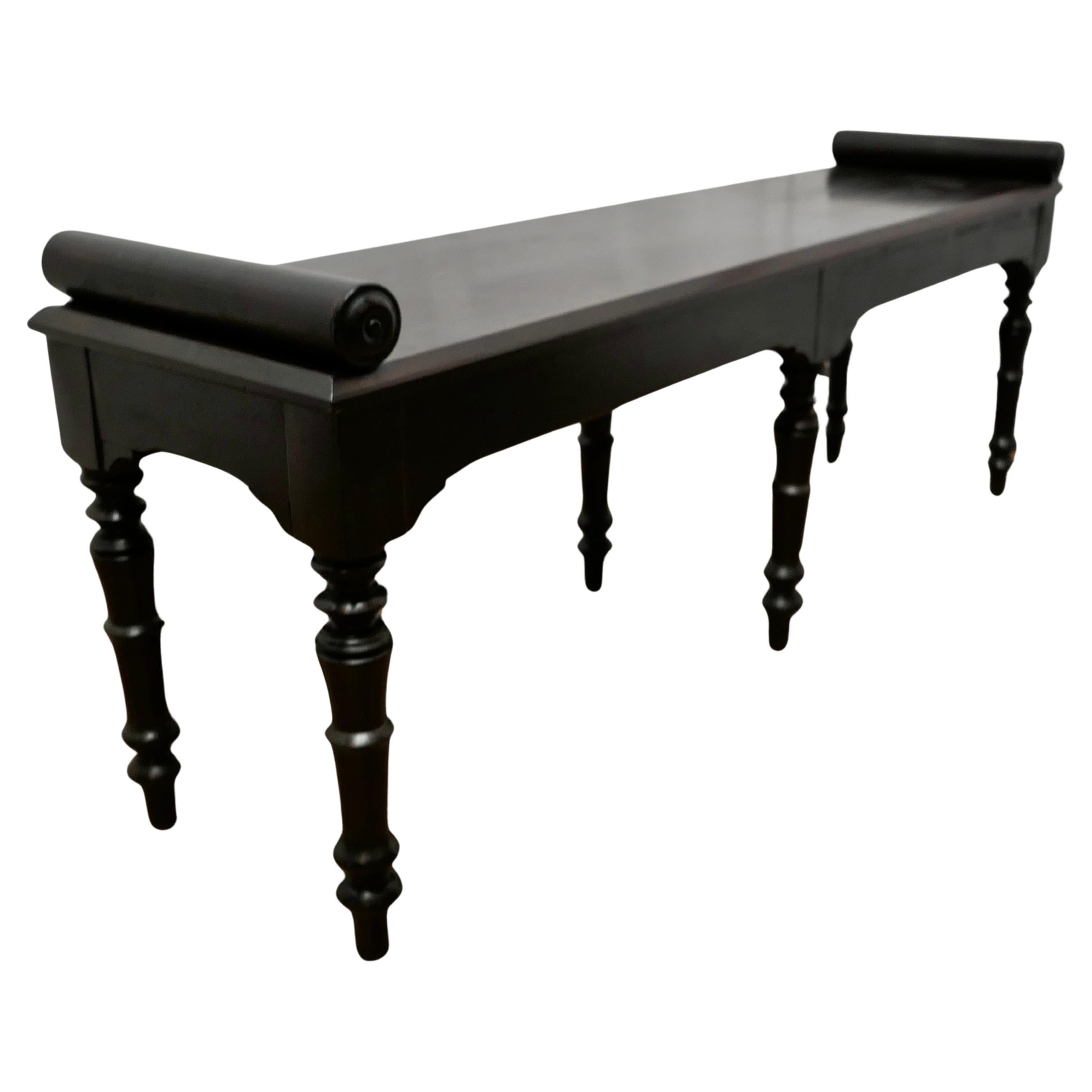 Superb Rosewood Willian IV Window Seat, Hall Bench For Sale