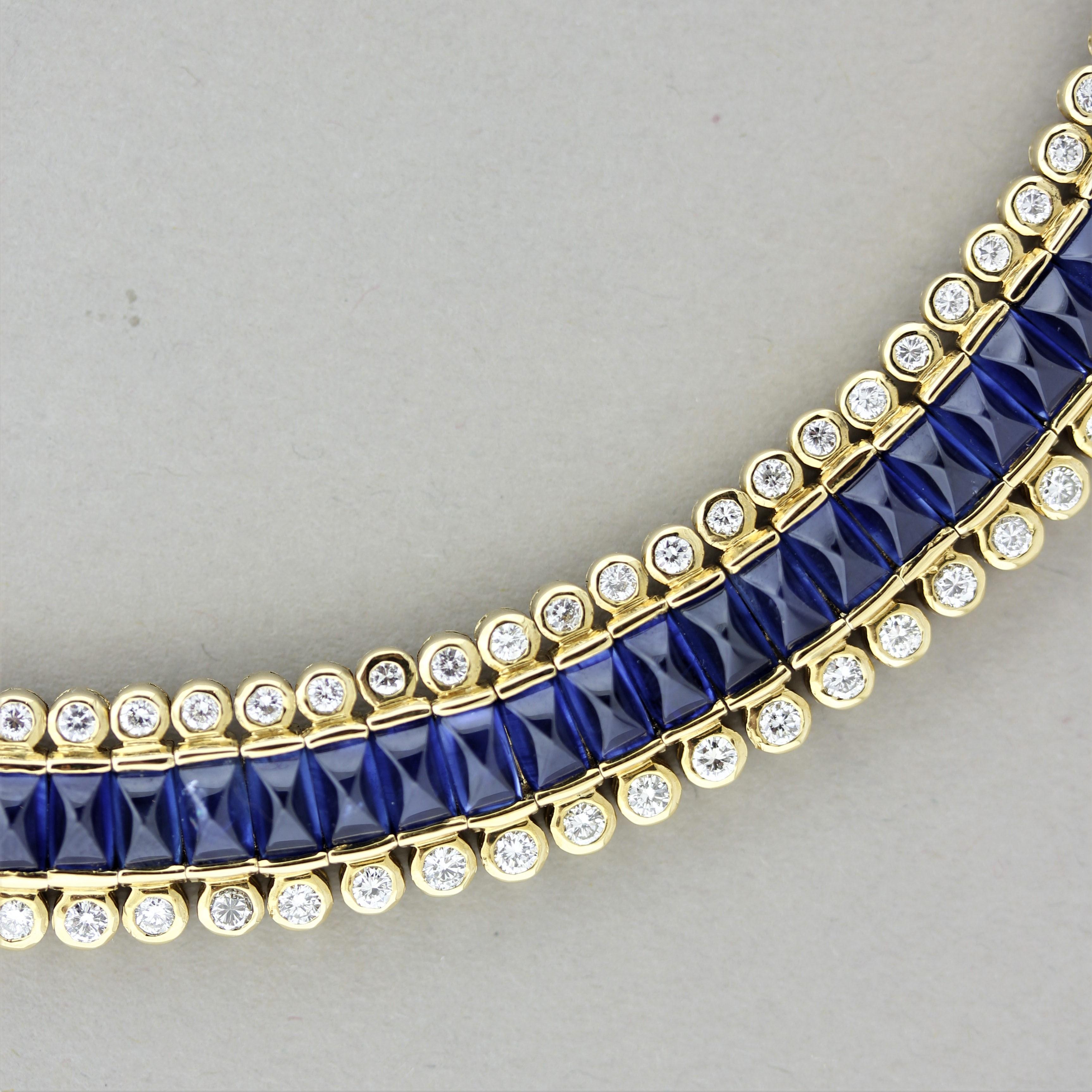 sapphire choker