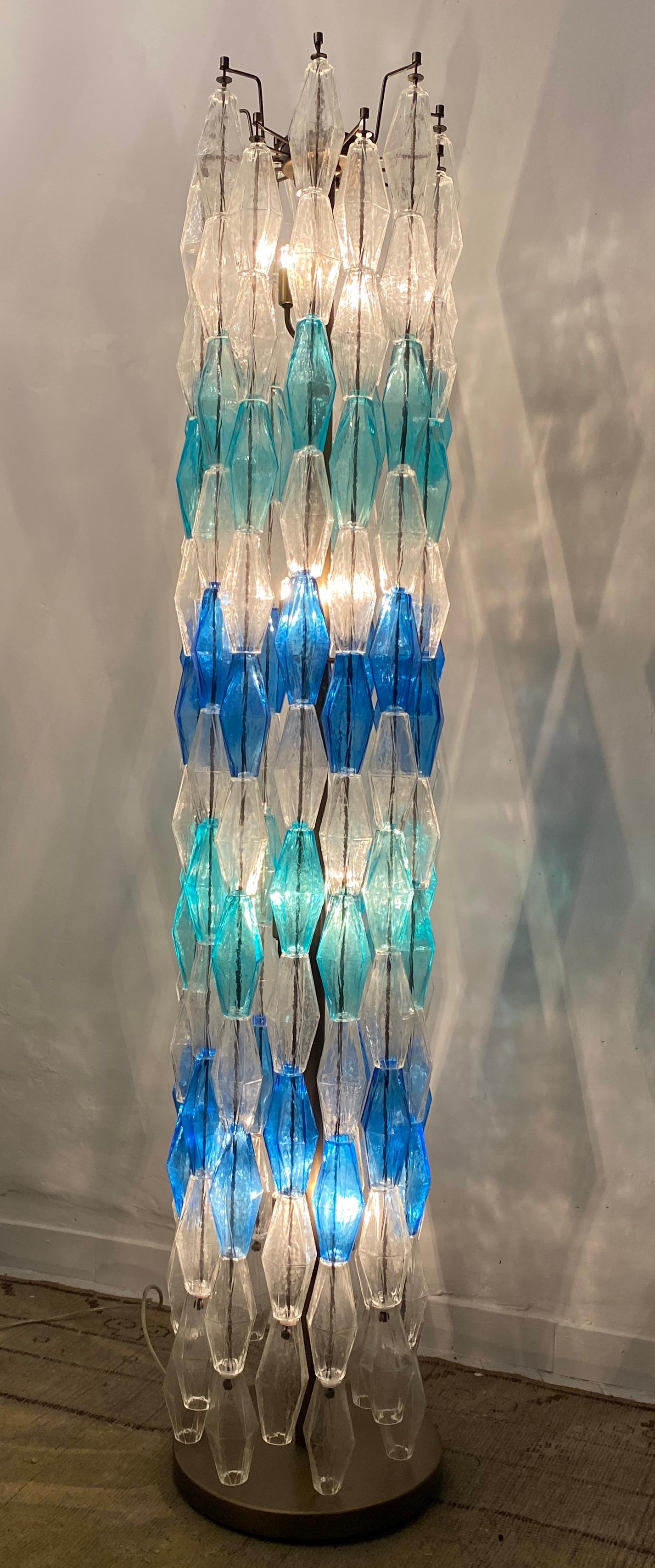 Superba lampada da terra Sapphire Poliedri con base color bronzo In condizioni ottime in vendita a Rome, IT