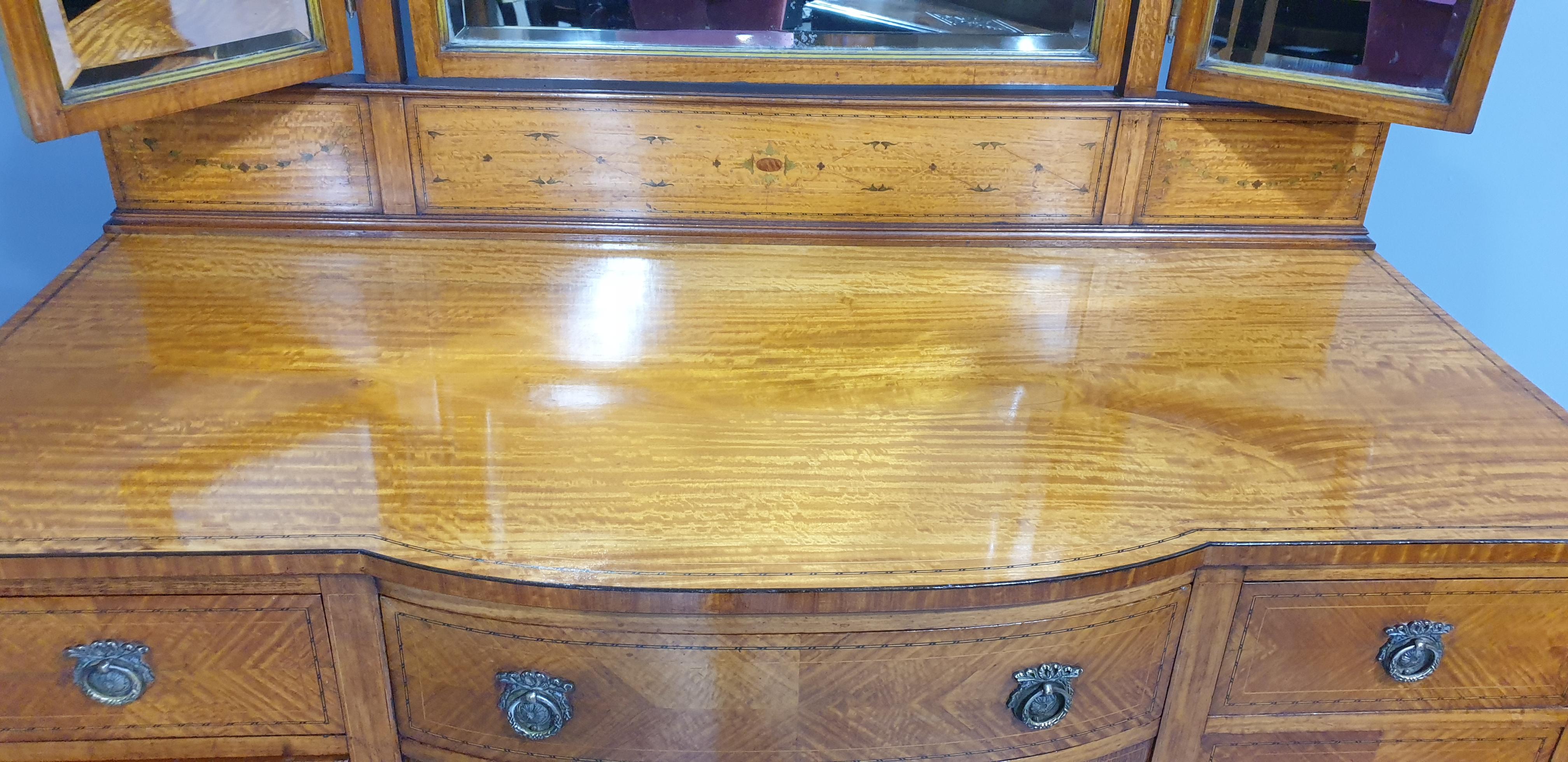 Adam Style Superb Satinwood Dressing Table