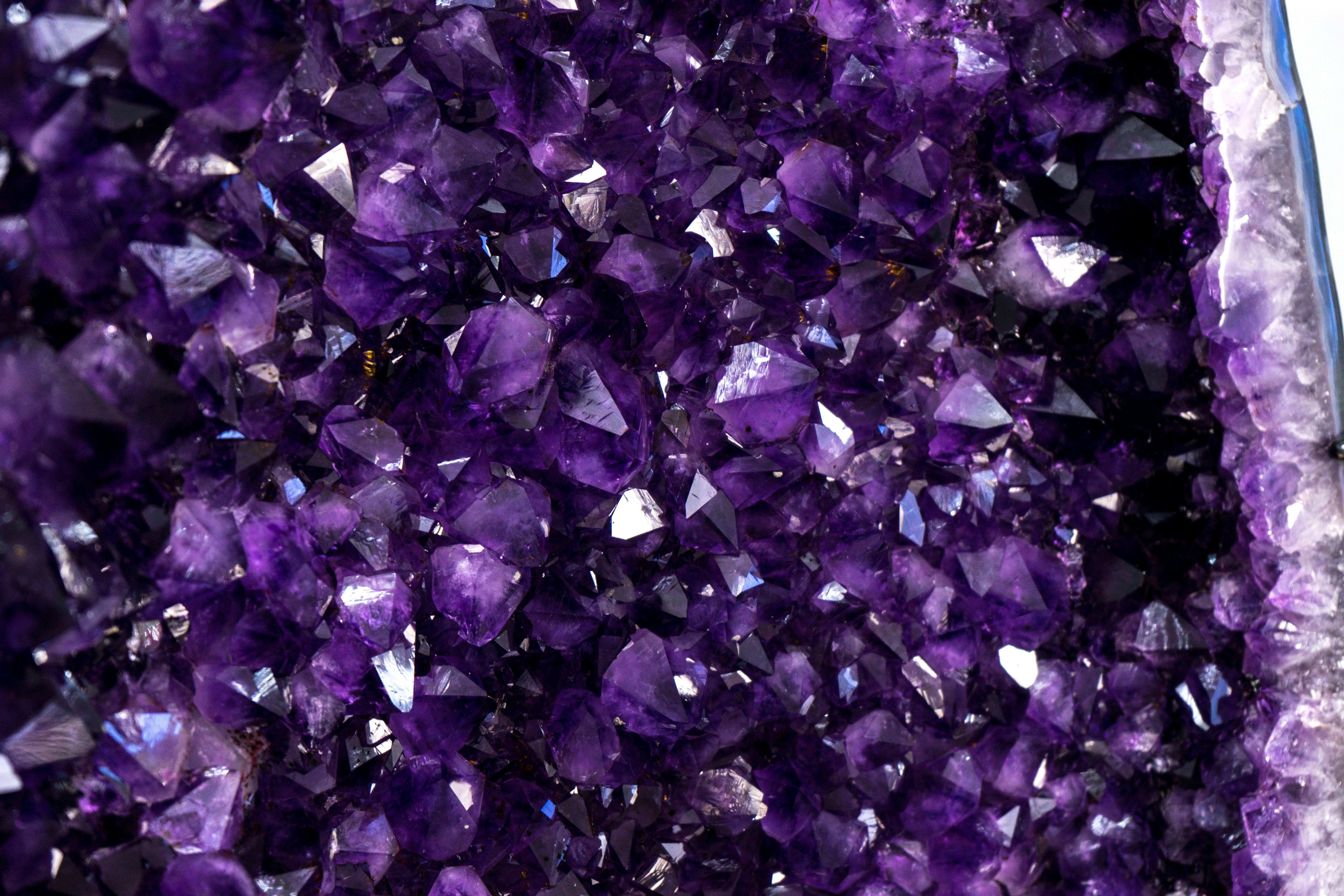 Superba Sculptura X-Large Amethyst Geode Wings con Ametista Viola - Speciale in vendita 11