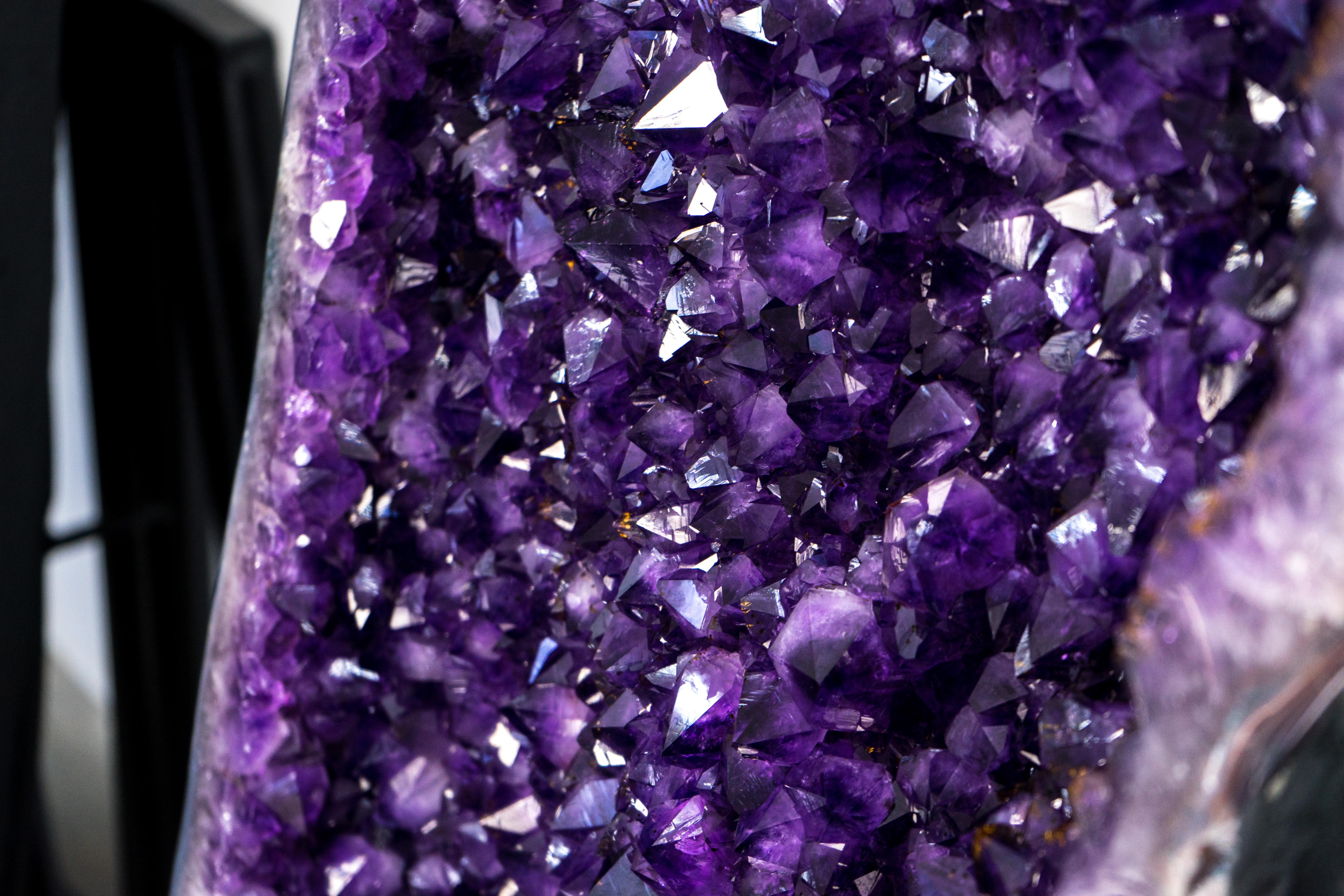 Superba Sculptura X-Large Amethyst Geode Wings con Ametista Viola - Speciale In condizioni Nuovo in vendita a Ametista Do Sul, BR