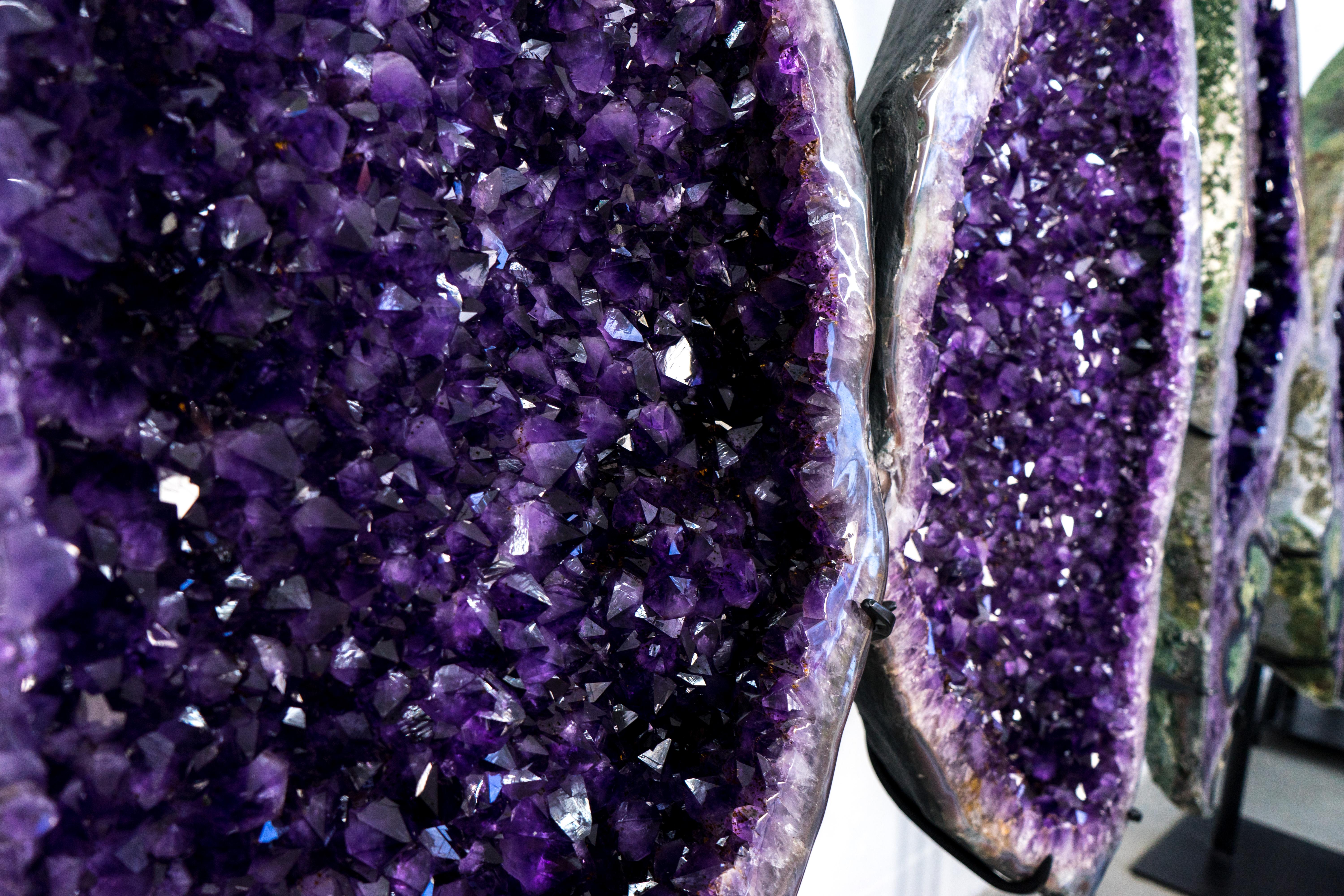 Superba Sculptura X-Large Amethyst Geode Wings con Ametista Viola - Speciale in vendita 1